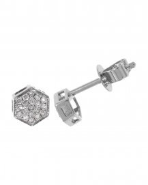 HEXAGON STYLE DIAMOND STUDS (TE680)