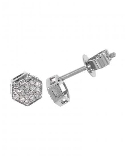 HEXAGON STYLE DIAMOND STUDS (TE680)