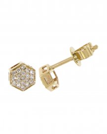HEXAGON STYLE DIAMOND STUDS (TE680)