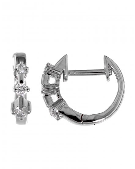 THREE STONE DIAMOND HUGGIES (TE686)