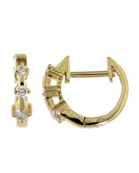 THREE STONE DIAMOND HUGGIES (TE686)