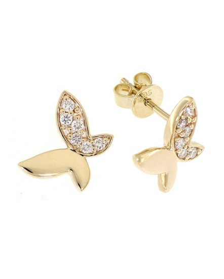 BUTTERFLY SHAPE DIAMOND STUDS (TE689)