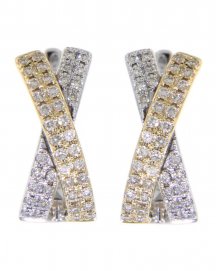 CRISS CROSS STYLE DIAMOND HUGGIES (TE704)