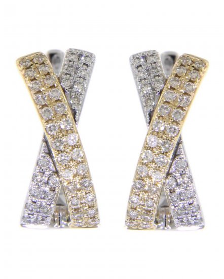 CRISS CROSS STYLE DIAMOND HUGGIES (TE704)