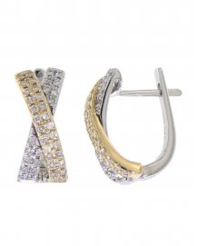 CRISS CROSS STYLE DIAMOND HUGGIES (TE704)