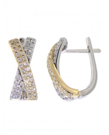 CRISS CROSS STYLE DIAMOND HUGGIES (TE704)