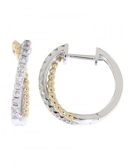 CRISS CROSS STYLE DIAMOND HUGGIES (TE705)