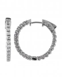  INSIDE OUTSIDE DIAMOND HOOPS (TE706)