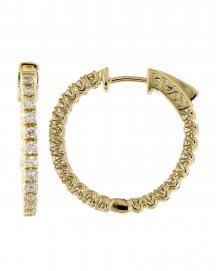  INSIDE OUTSIDE DIAMOND HOOPS (TE706)