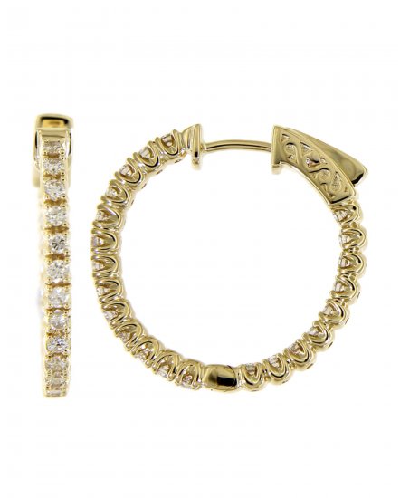  INSIDE OUTSIDE DIAMOND HOOPS (TE706)