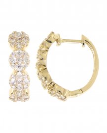 CLUSTER DIAMOND HUGGIES  (TE732)