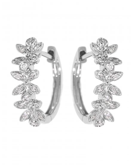 FOUR LEAF STYLE DIAMOND HUGGIES (TE734)