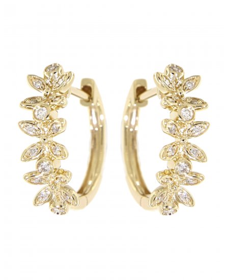 FOUR LEAF STYLE DIAMOND HUGGIES (TE734)