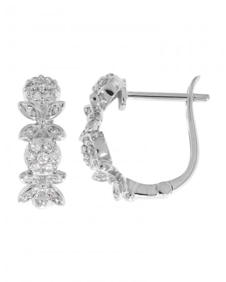 FOUR LEAF STYLE DIAMOND HUGGIES (TE745)