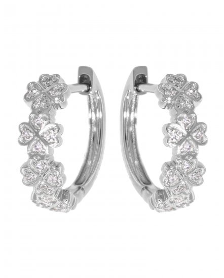 FLORAL STYLE DIAMOND HUGGIES (TE746)