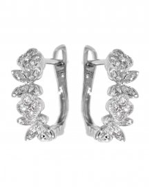 FOUR LEAF STYLE DIAMOND HUGGIES (TE747)