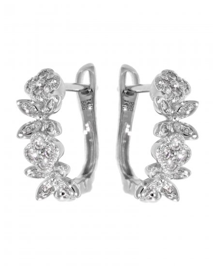 FOUR LEAF STYLE DIAMOND HUGGIES (TE747)