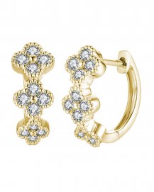 CLOVER STYLE DIAMOND HUGGIES (TE751)