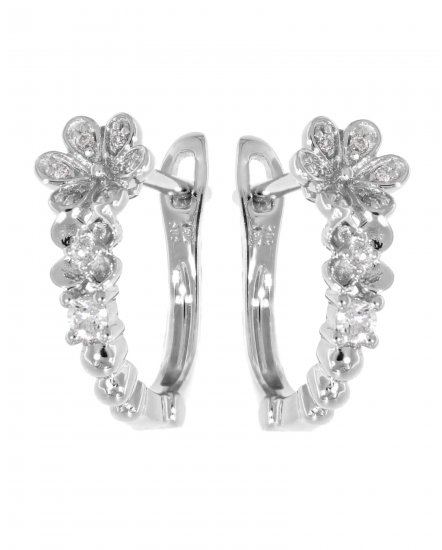  FLORAL STYLE DIAMOND HUGGIES (TE761)