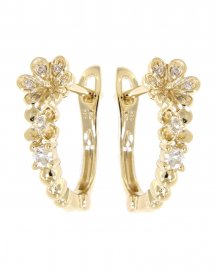  FLORAL STYLE DIAMOND HUGGIES (TE761)