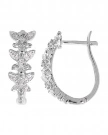 FOUR LEAF STYLE DIAMOND HUGGIES (TE772)