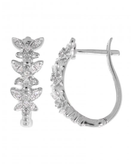 FOUR LEAF STYLE DIAMOND HUGGIES (TE772)