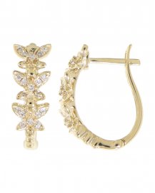 FOUR LEAF STYLE DIAMOND HUGGIES (TE772)