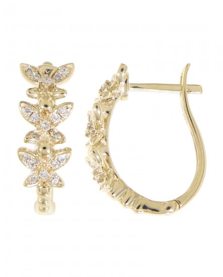 FOUR LEAF STYLE DIAMOND HUGGIES (TE772)