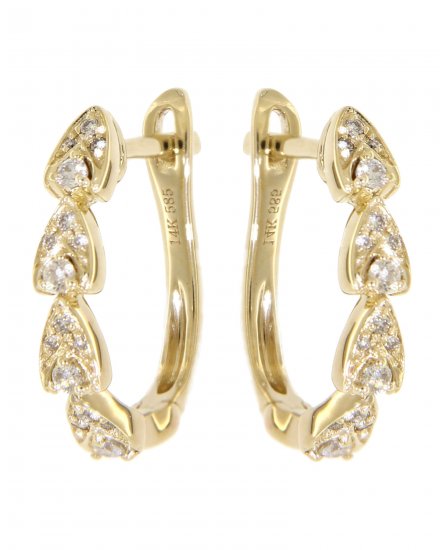PEAR STYLE DIAMOND HUGGIES (TE774)