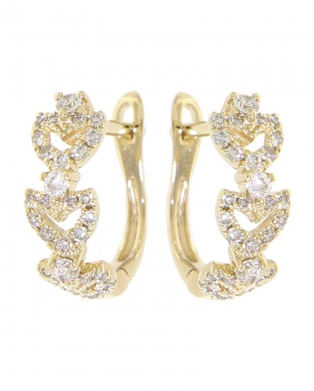 HEART STYLE DIAMOND HUGGIES (TE779)