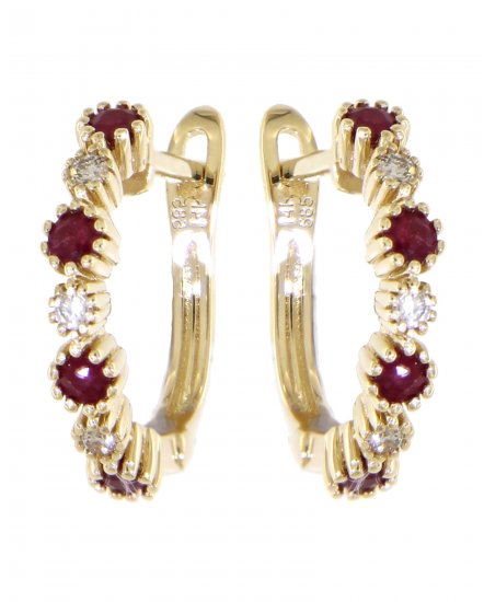 COLORED STONE DIAMOND HUGGIES (TE783)