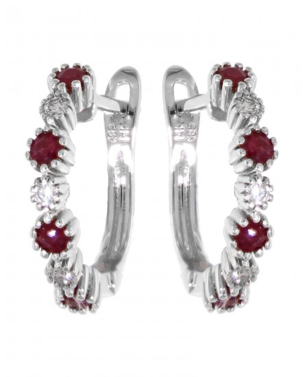 COLORED STONE DIAMOND HUGGIES (TE783)