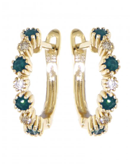 COLORED STONE DIAMOND HUGGIES (TE783)