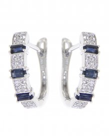 COLORED STONE DIAMOND HUGGIES (TE785)