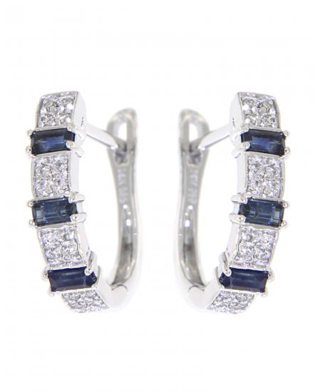 COLORED STONE DIAMOND HUGGIES (TE785)