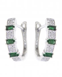 COLORED STONE DIAMOND HUGGIES (TE785)
