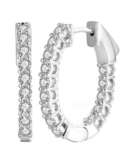  INSIDE OUTSIDE DIAMOND HOOPS (TE793)