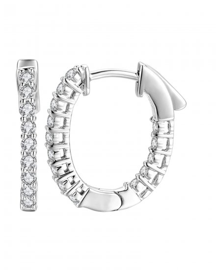  INSIDE OUTSIDE DIAMOND HOOPS (TE794)