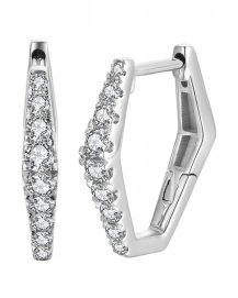 HEXAGON STYLE DIAMOND HUGGIES (TE799)