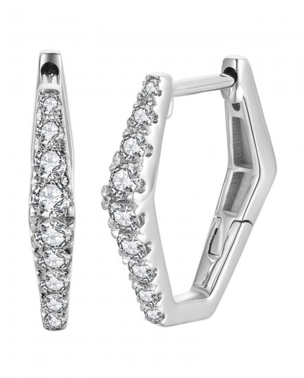 HEXAGON STYLE DIAMOND HUGGIES (TE799)