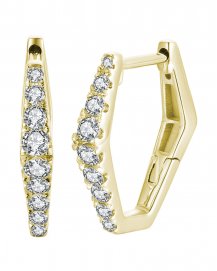 HEXAGON STYLE DIAMOND HUGGIES (TE799)