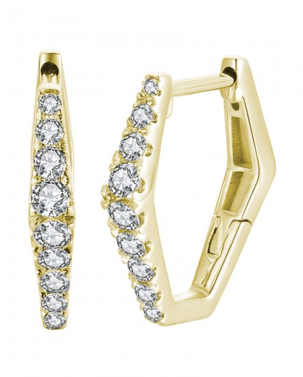 HEXAGON STYLE DIAMOND HUGGIES (TE799)
