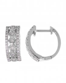 HEXAGON STYLE DIAMOND HUGGIES (TE810)