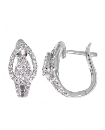 LEAF STYLE DIAMOND HUGGIES (TE824)