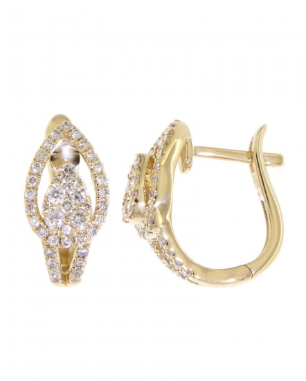 LEAF STYLE DIAMOND HUGGIES (TE824)