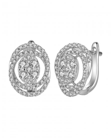 OVAL STYLE DIAMOND EARRINGS (TE826)