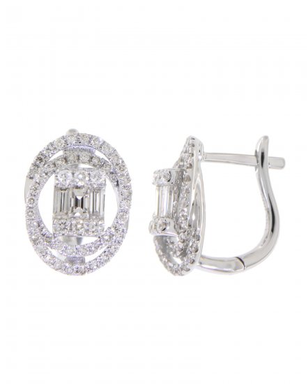 OVAL STYLE DIAMOND EARRINGS (TE827)