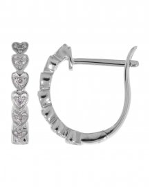 HEART SHAPE DIAMOND HUGGIES (TE838)