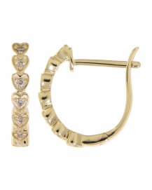 HEART SHAPE DIAMOND HUGGIES (TE838)