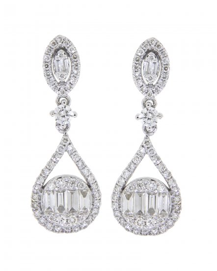 BAGUETTE DIAMOND DANGLING (TE858)